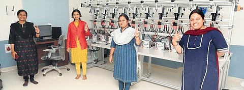 The women engineers at TPCODL’s energy testing lab in Bhubaneswar