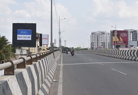 New advertisement hoardings along the Mettupalayam Road began rising at a rapid rate due to the negligence and inaction
