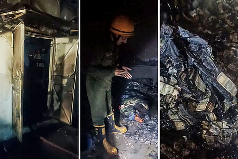 Combination of the images and a videograb released by the Supreme Court of India on Saturday, March 22, 2025.