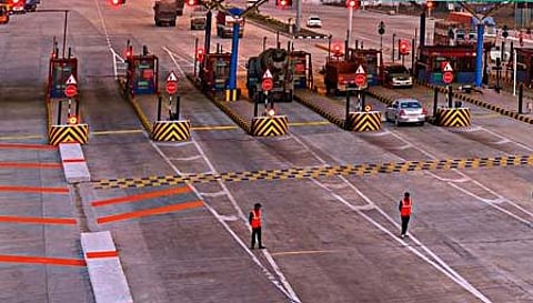 View of a toll plaza used for representative purpose.