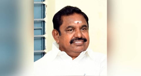 Chief Minister Edappadi K Palaniswami casts his vote in a polling booth in Siluvampalayam village in Salem