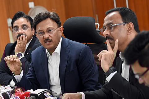 Additional Chief Secretary of Energy Department Gaurav Gupta said that the state is full geared to supply sufficient power supply this summer at the press meet other officers were seen in Bengaluru on Monday.