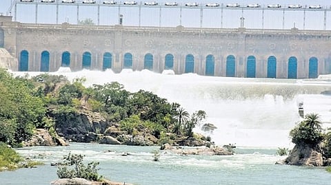Around 750-1,000 cusecs of water flowed into the river in addition to the irrigation department discharging 1,750 cusecs of water every day into the river.