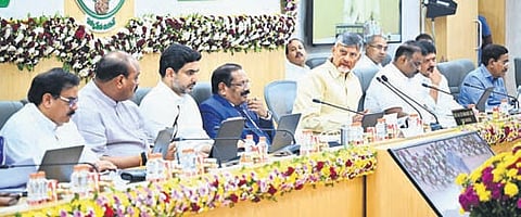 Chief Minister N Chandrababu Naidu addressing the Third District Collectors’ Conference at Secretariat in Amaravati on Wednesday