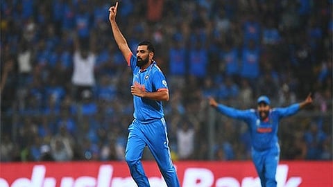 Mohammed Shami during an ODI match.