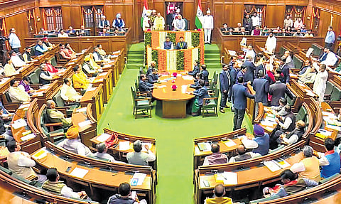 Speaker Vijender Gupta suspended several AAP MLAs from House on Friday