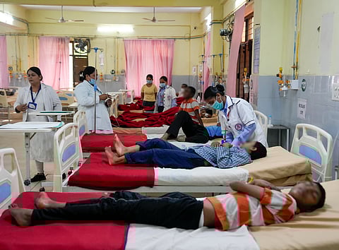 Children from a government rehabilitation centre being treated at Lok Bandhu Raj Narayan Combined Hospital, in Lucknow, Uttar Pradesh, Thursday, March 27, 2025.