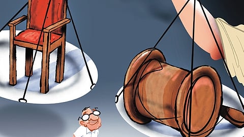 Balance of court-government power is true justice
