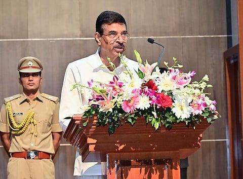 Governor Hari Babu Kambhampati addressing the second foundation day of OUHS.