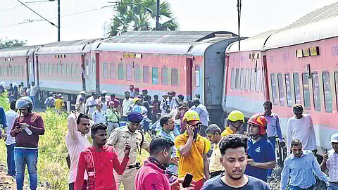 Rescue underway after Kamakhya Express derailed near Manguli station in Cuttack on Sunday