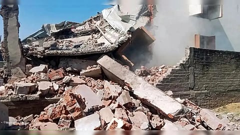 An explosion, likely triggered by volatile ammunition used in firecracker production, ignited a devastating fire at the Deesa warehouse.