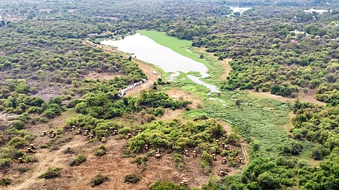 JCB at Hyderabad Central University.
