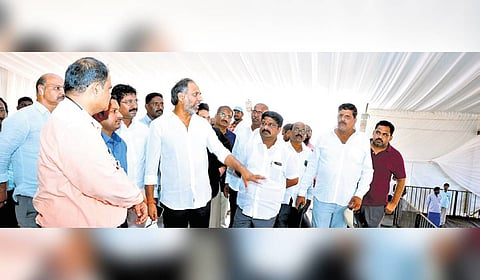 Minister Gottipati visit to Divakarapalli- Reliance- Compressed Biogas plant Foundation stone laying site.