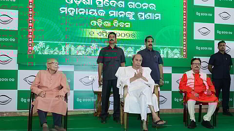 Naveen at the Odisha Divas celebrations in Sankha Bhawan.