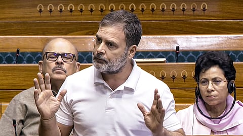 LoP Rahul Gandhi speaks in the Lok Sabha