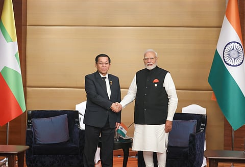 Earlier on Friday, PM Modi met General Min Aung Hlaing of Myanmar on the sidelines of the BIMSTEC Summit in Bangkok and reiterated that India is doing whatever is possible to assist Myanmar in this critical time.