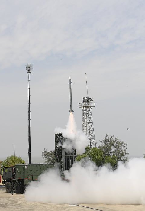 The four operational flight-trials were carried out to check how well the missile works against high-speed aerial targets.