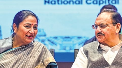 The MoU was signed between the Delhi government and the National Health Authority in the presence of Health Minister J P Nadda and Chief Minister Rekha Gupta, among others.