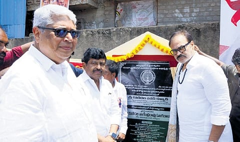 On Saturday, Nagababu and Jana Sena cadre attended the inauguration of cement concrete roads and the laying of foundation stones in the area.