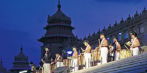 To the beat of drums and traditional music, the permanent illumination system at Vidhana Soudha was inaugurated on Sunday.