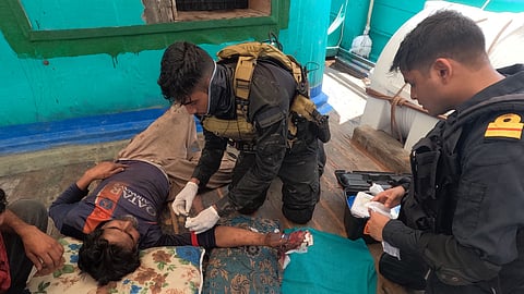 The injured individual, a Pakistani (Baloch) national, had suffered multiple fractures and severe hand injuries, resulting in heavy blood loss.