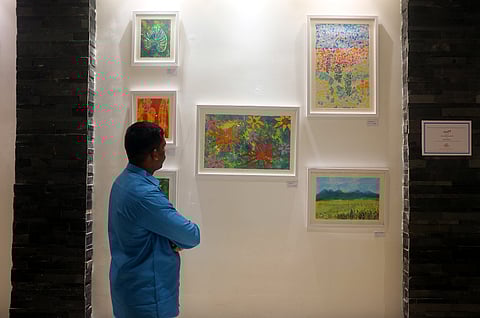 Art works displayed at Savera Hotel