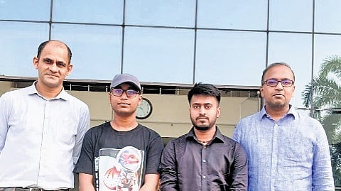 The IIT-BBS team which developed the Simply-Swap app.