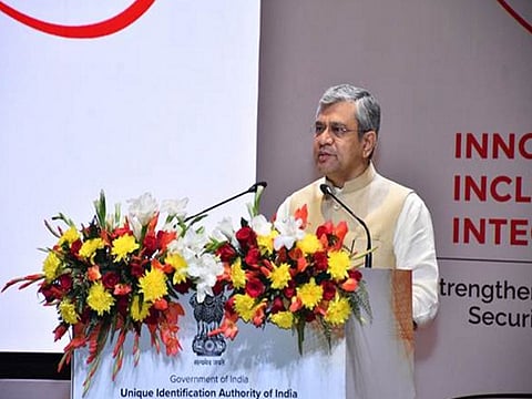 Union Electronics & IT and Railways Minister Ashwini Vaishnaw speaking at the 85th Foundation Day of Keshav Memorial Educational Society in Hyderabad