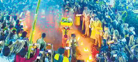 1L participate in ‘fire walk’ at Bannari Mariamman temple