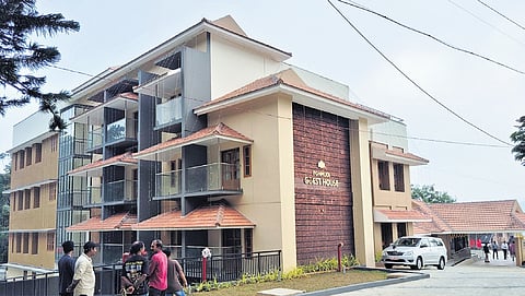 The four-storey Kerala government guest house at Ponmudi.