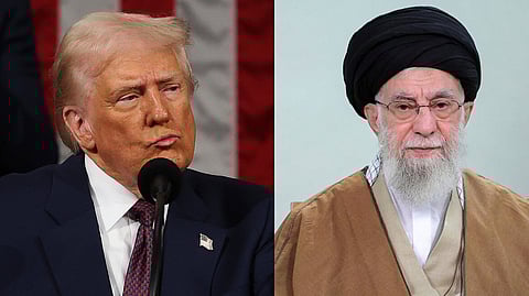 Donald Trump (Left), Ali Khamenei
