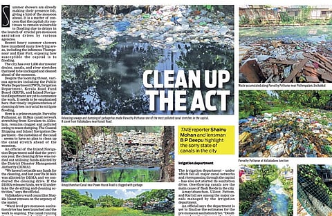 A screengrab of the TNIE report which appeared on April 5