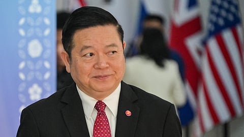 Kao Kim Hourn, Secretary-General of the Association of Southeast Asian Nations (ASEAN) is seen at the group's headquarters in Jakarta on March 10, 2025.