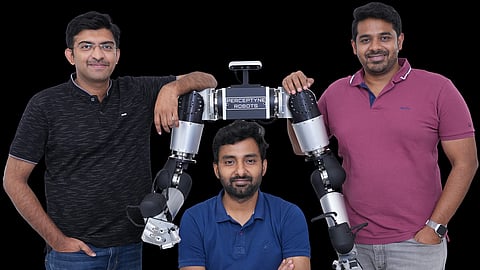 Mrutyunjaya Sastry, Raviteja Chivukula, and Jagga Raju Nadimpalli with PR-34D