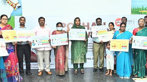 The District Collector Tameem Ansariya inaugurated the 15 days- Poshan Pakhwada program and released the campaign posters on Tuesday.