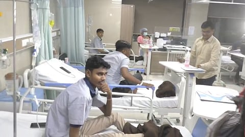 Of the 118 poisoned workers, 104 were shifted to Kiran Hospital—where Six workers remain in critical condition