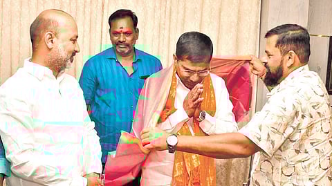 Union Minister of State for Home Bandi Sanjay Kumar has urged GHMC corporators to reject the AIMIM in the upcoming Hyderabad Local Authorities MLC poll.