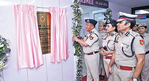 Special Commissioner of Police (Public Transport and Safety) Robin Hibu inaugurating 'Akshee The Pink Abode'.
