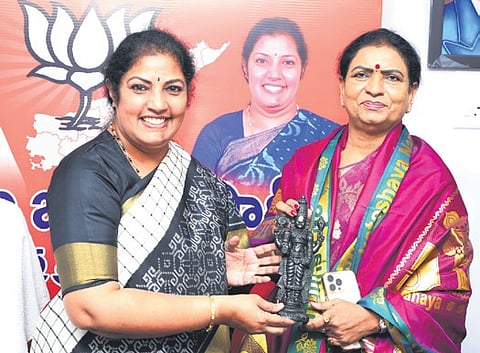 JP national vice-president and MP DK Aruna, speaking as the chief guest at a workshop held at the state office in Vijayawada to plan Ambedkar Jayanti celebrations.