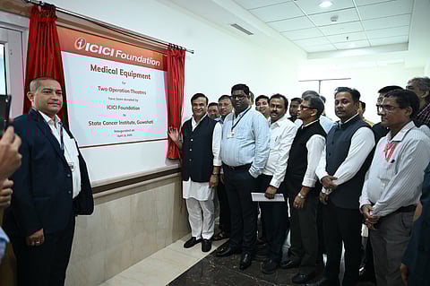 Chief Minister Himanta Biswa Sarma expressed gratitude to the ICICI Foundation for its contribution under CSR initiative and donating high-end medical equipment to the State Cancer Institute.