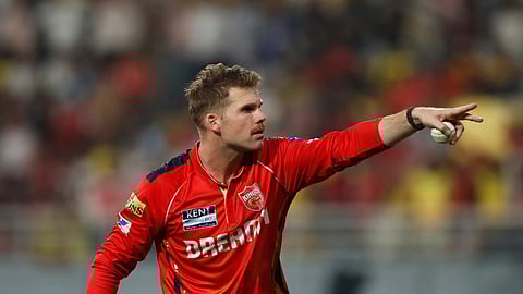 Lockie Ferguson during the IPL cricket match between Punjab Kings and Chennai Super Kings at Maharaja Yadavindra Singh Cricket Stadium in Mohali, India, Tuesday, April 8, 2025.