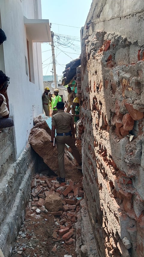 The wall that collapsed on them had weakened in the recent rains, the police said.