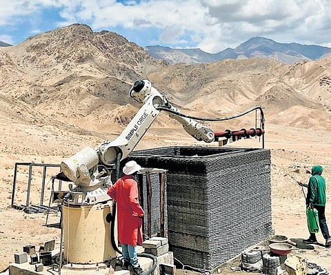 First printed protective in-situ 3D military bunker developed at 11,000 feet in Leh