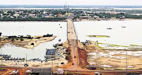 Eco-tourism facilities planned at Pulicat Lake; (Left) CM MK Stalin distributing assistance to beneficiaries in Tiruvallur on Friday.