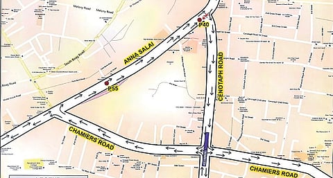 Traffic diversions will be in place on a trial basis for three days from Sunday owing to the ongoing construction work of the proposed 4-lane elevated corridor.