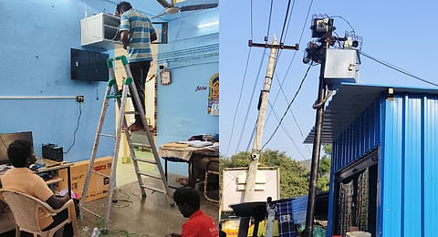 CCTV cameras are set up in Hogenakkal to ensure safety of tourists arriving and to prevent crime.