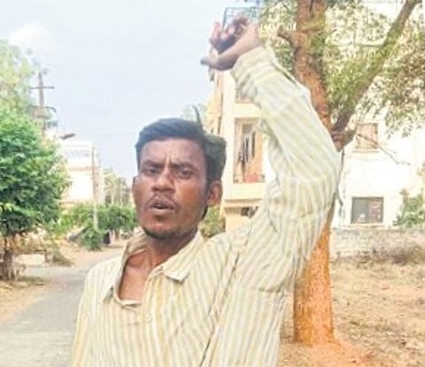 Ritesh Kumar seen in a Hubballi residential area days before he committed the gruesome crime
