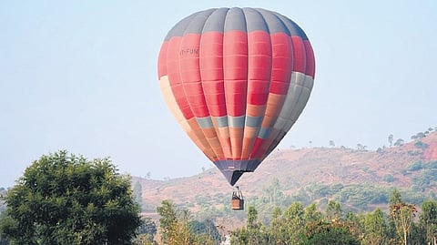 Trial run of hot air balloon ride in Koraput