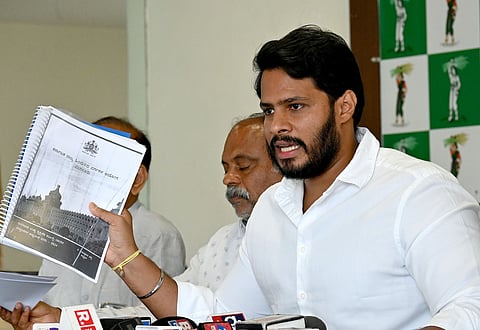 JDS state youth president Nikhil Kumaraswamy.