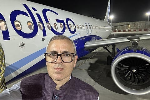 The Jammu and Kashmir (J-K) Chief Minister also shared a selfie from the Jaipur Airport